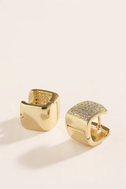 Victoria Pavé Diamond Huggie Hoops