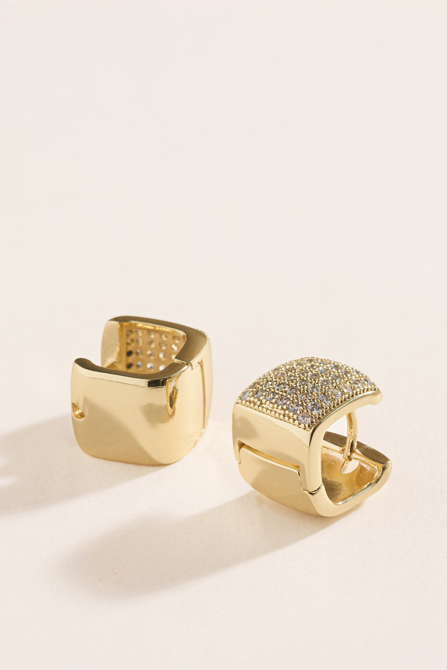 Victoria Pavé Diamond Huggie Hoops