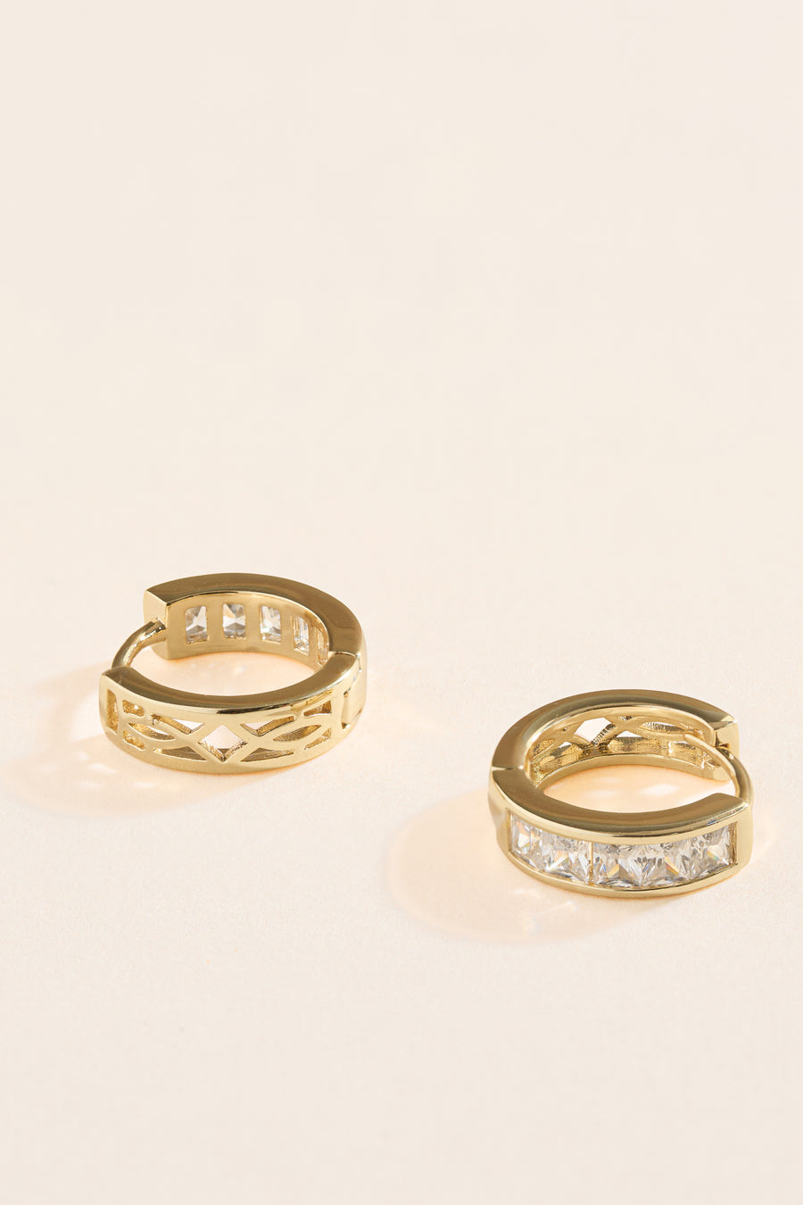 Victoria Gemstone huggie hoops