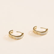 Victoria Gemstone huggie hoops