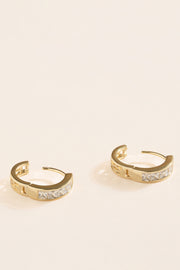 Victoria Gemstone huggie hoops