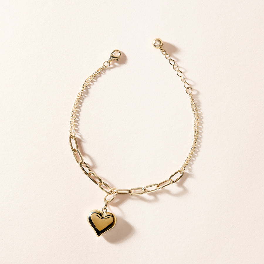 Harper puffy heart bracelet