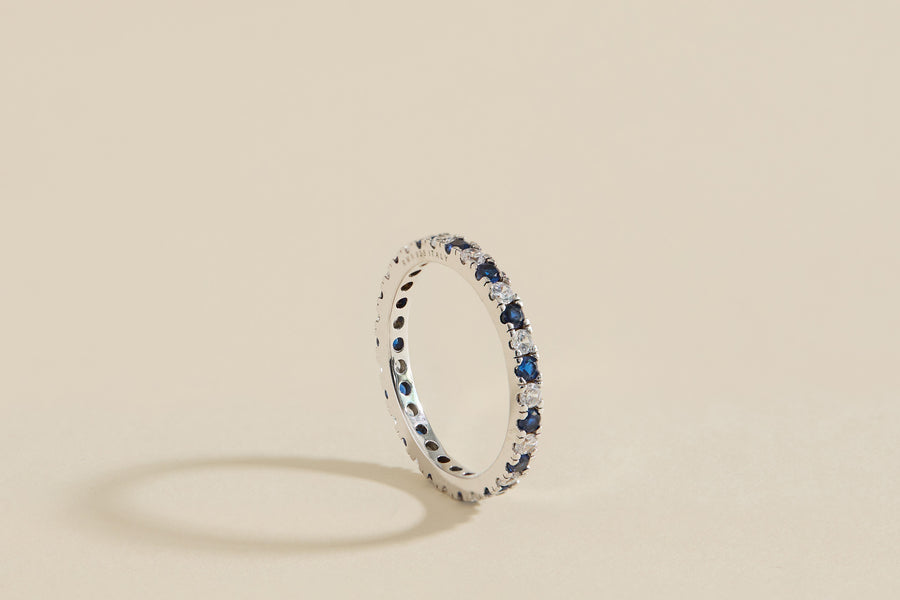 Sabrina blue sparkling ring